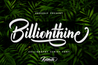 Billionthine Script for Bold Campaigns and Creative Branding