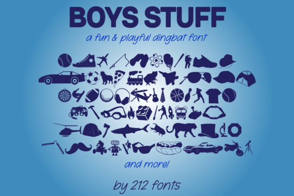 Boys Stuff: A Fun Dingbat Font for Creative Product Design