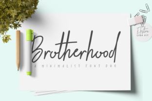 Brotherhood Duo: A Handwritten Font for Creative Crafters and Designers
