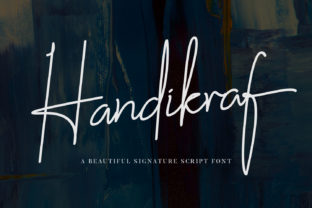 Handikraf: A Signature Script Font for Digital Branding and Web Design