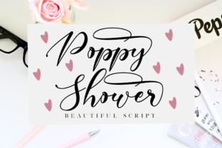 Poppy Shower Script Font for Handmade Creators