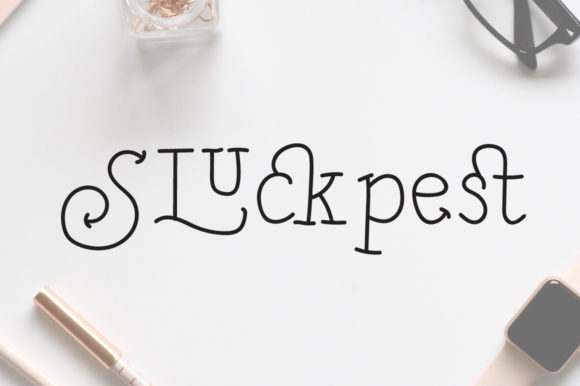 Sluckpest: A Playful Serif Font for Creative Crafters and Product Makers